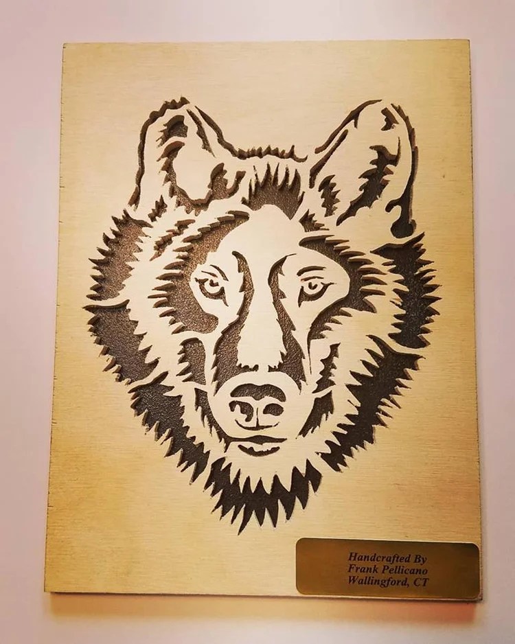 Carved wolf